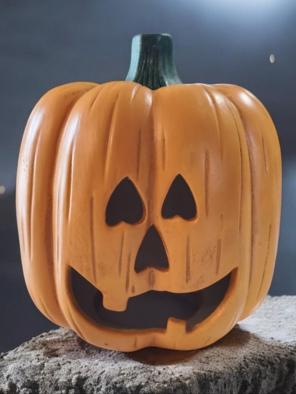 Vintage Ceramic Jack O' Lantern Candle Holder